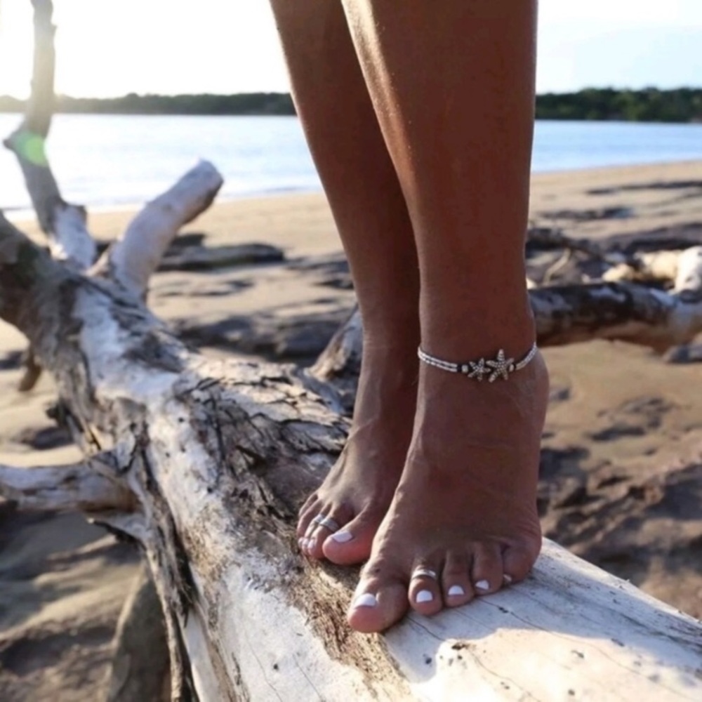 New Bohemian style starfish anklet